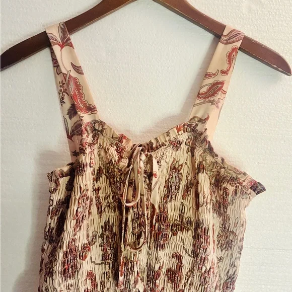 Grace Karin Floral Tiered Maxi Dress in Cream and Brown Size Small - Picture 6 of 15